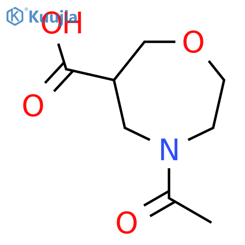 4-Acetyl-1,4-oxazepane-6-carboxylic acid structure