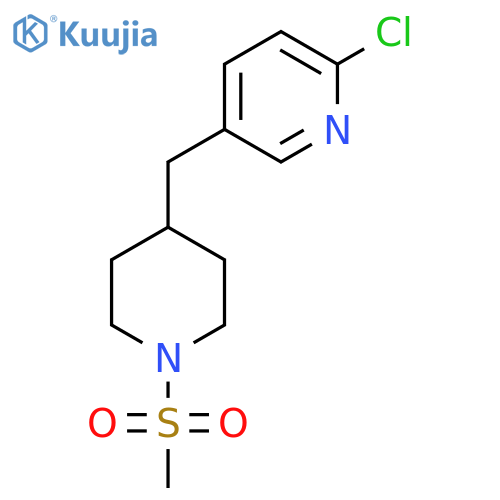 2-Chloro-5-((1-(methylsulfonyl)piperidin-4-yl)methyl)pyridine structure