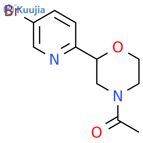 1-(2-(5-Bromopyridin-2-yl)morpholino)ethanone structure