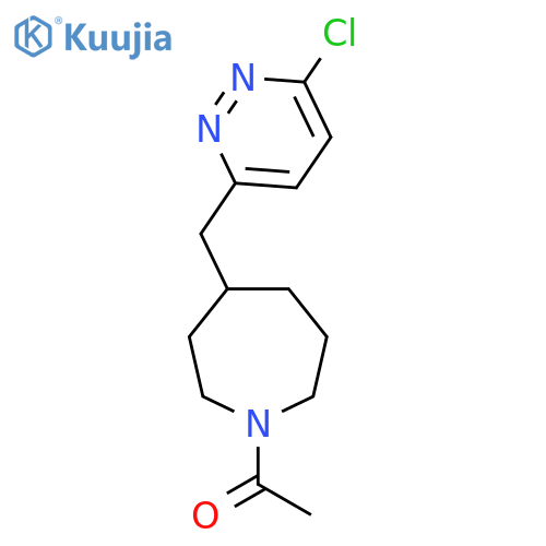 1-(4-((6-Chloropyridazin-3-yl)methyl)azepan-1-yl)ethanone structure