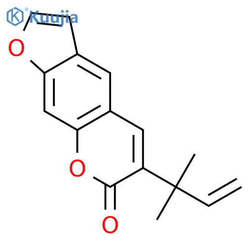 7H-Furo[3,2-g][1]benzopyran-7-one,6-(1,1-dimethyl-2-propen-1-yl)- structure