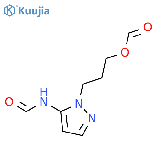 Formamide, N-[1-[3-(formyloxy)propyl]-1H-pyrazol-5-yl]- structure