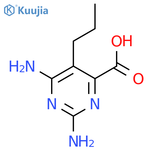 4-Pyrimidinecarboxylicacid, 2,6-diamino-5-propyl- structure