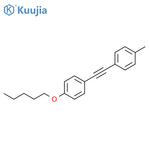 Benzene, 1-methyl-4-[[4-(pentyloxy)phenyl]ethynyl]- structure