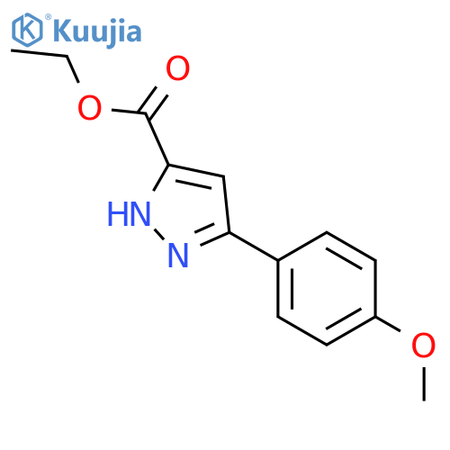 ETHYL 3-(4-METHOXYPHENYL)-1H-PYRAZOLE-5-CARBOXYLATE structure