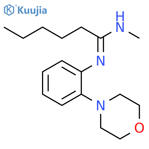 Hexanimidamide, N-methyl-N'-[2-(4-morpholinyl)phenyl]- structure