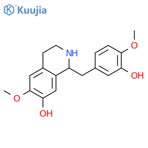 7-Isoquinolinol,1,2,3,4-tetrahydro-1-[(3-hydroxy-4-methoxyphenyl)methyl]-6-methoxy- structure