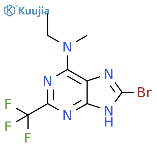 1H-Purin-6-amine, 8-bromo-N-ethyl-N-methyl-2-(trifluoromethyl)- structure