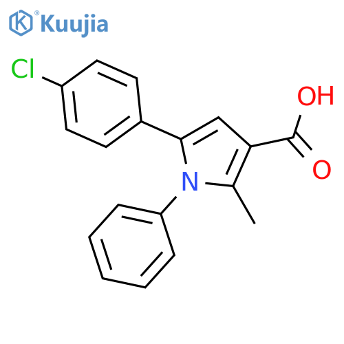 5-(4-Chlorophenyl)-2-methyl-1-phenylpyrrole-3-carboxylic acid structure
