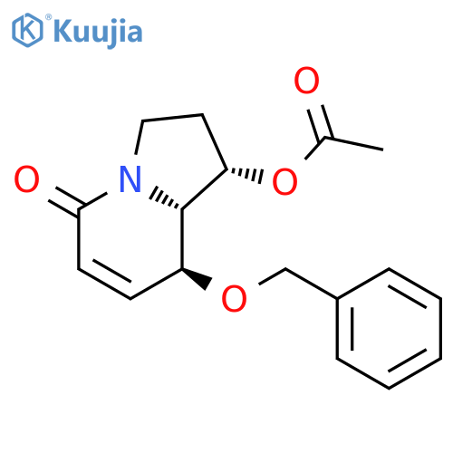 (5S,6S,7S)-7-Acetoxy-5-(benzyloxy)-1-azabicyclo[4.3.0]non-3-en-2-one structure