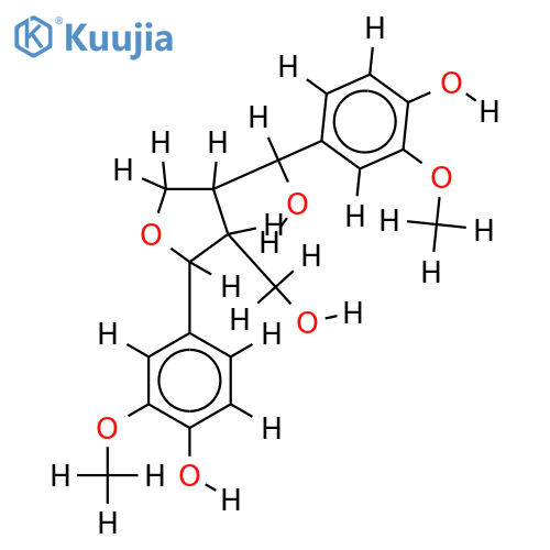 (7S,8R,7'S,8'S)-4,4',9,7'-tetrahydroxy-3,3'-dimethoxy-7,9'-epoxylignan structure