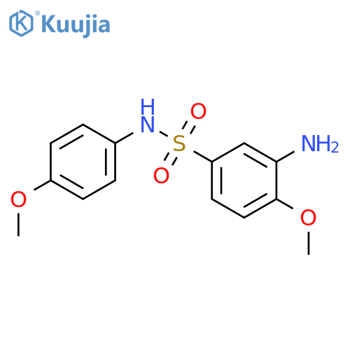 3-amino-4-methoxy-N-(4-methoxyphenyl)benzene-1-sulfonamide structure