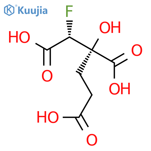 1,2,4-Butanetricarboxylic acid, 1-fluoro-2-hydroxy-, (1R,2S)- structure