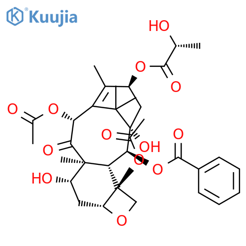 Propanoic acid,2-hydroxy-,6,12b-bis(acetyloxy)-12-(benzoyloxy)-2a,3,4,4a,5,6,9,10,11,12,12a,12b-dodecahydro-4,11-dihydroxy-4a,8,13,13-tetramethyl-5-oxo-7,11-methano-1H-cyclodeca[3,4]benz[1,2-b]oxet-9-ylester, [2aR-[2aa,4b,4ab,6b,9a(R*),11a,12a,12aa,12ba]]- (9CI) structure