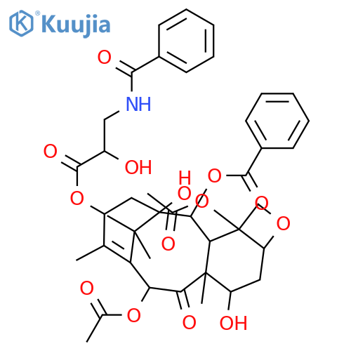 Propanoic acid,3-(benzoylamino)-2-hydroxy-,6,12b-bis(acetyloxy)-12-(benzoyloxy)-2a,3,4,4a,5,6,9,10,11,12,12a,12b-dodecahydro-4,11-dihydroxy-4a,8,13,13-tetramethyl-5-oxo-7,11-methano-1H-cyclodeca[3,4]benz[1,2-b]oxet-9-ylester, [2aR-[2aa,4b,4ab,6b,9a(R*),11a,12a,12aa,12ba]]- (9CI) structure