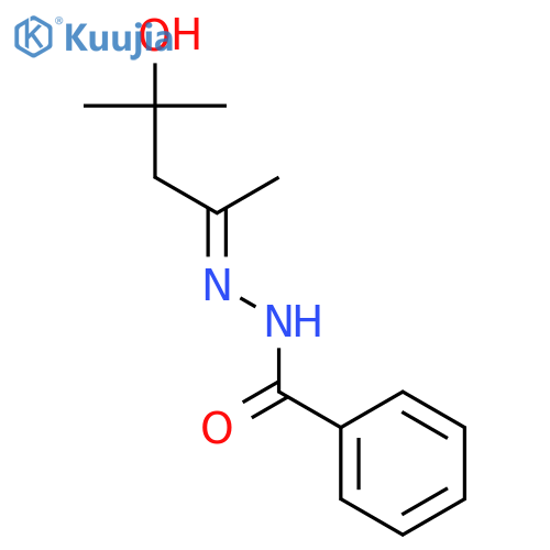 BENZOIC ACID, (3-HYDROXY-1,3-DIMETHYLBUTYLIDENE)HYDRAZIDE structure