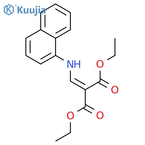 Propanedioic acid,2-[(1-naphthalenylamino)methylene]-, 1,3-diethyl ester structure