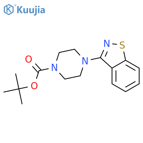 4-(1,2-Benzisothiazol-3-yl)-1-piperazinecarboxylic Acid 1,1-Dimethylethyl Ester structure