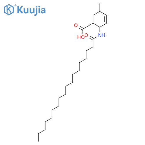 3-Cyclohexene-1-carboxylic acid, 5-methyl-2-[(1-oxooctadecyl)amino]- structure