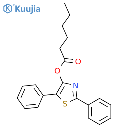 Hexanoic acid, 2,5-diphenyl-4-thiazolyl ester structure