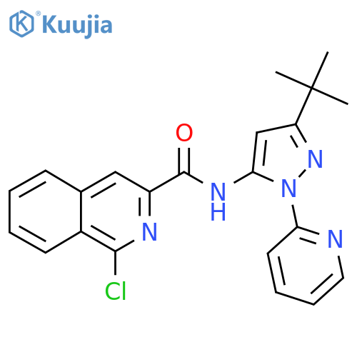 N-[3-tert-butyl-1-(pyridin-2-yl)-1H-pyrazol-5-yl]-1-chloroisoquinoline-3-carboxamide structure