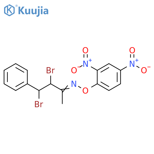 2-Butanone, 3,4-dibromo-4-phenyl-, O-(2,4-dinitrophenyl)oxime structure