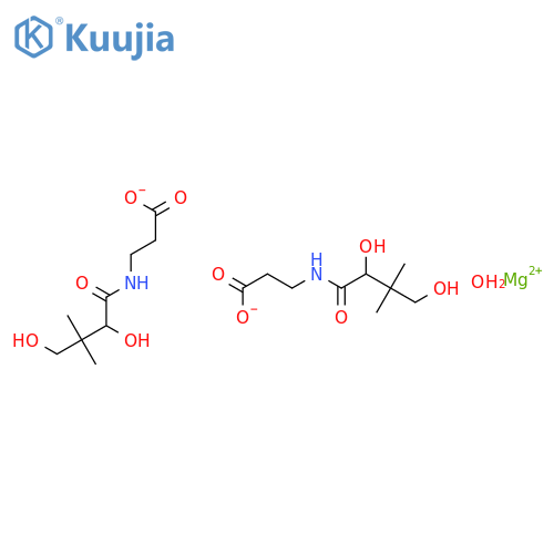 Magnesium,bis[N-(2,4-dihydroxy-3,3-dimethyl-1-oxobutyl)-b-alaninato-N,O]-, monohydrate, [T-4-(R),(R)]- (9CI) structure