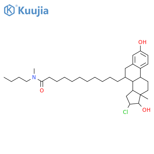 Estra-1,3,5(10)-triene-7-undecanamide,N-butyl-16-chloro-3,17-dihydroxy-N-methyl-, (7a,16a,17b)- structure