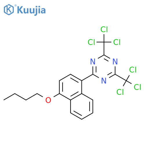 2-(4-Butoxynaphthalen-1-YL)-4,6-bis(trichloromethyl)-1,3,5-triazine structure