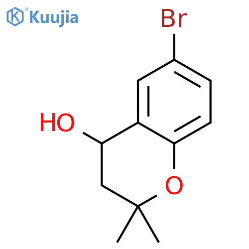 6-bromo-2,2-dimethyl-3,4-dihydro-2H-1-benzopyran-4-ol structure