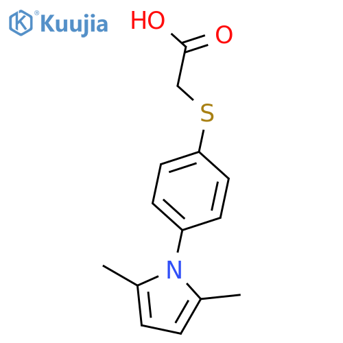 {4-(2,5-Dimethyl-1H-pyrrol-1-yl)phenylthio}acetic Acid structure