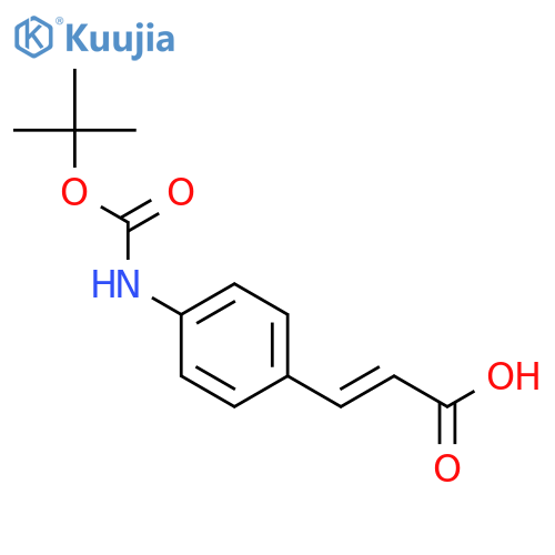 2-Propenoic acid, 3-[4-[[(1,1-dimethylethoxy)carbonyl]amino]phenyl]- structure