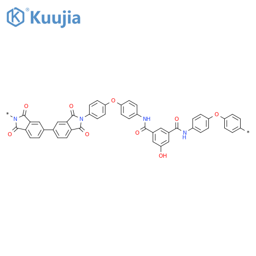Poly[(1,1',3,3'-tetrahydro-1,1',3,3'-tetraoxo[5,5'-bi-2H-isoindole]-2,2'-diyl)-1,4-phenyleneoxy-1,4-phenyleneiminocarbonyl(5-hydroxy-1,3-phenylene)carbonylimino-1,4-phenyleneoxy-1,4-phenylene] structure