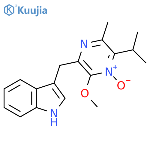 1H-Indole,3-[[3-methoxy-6-methyl-5-(1-methylethyl)-4-oxidopyrazinyl]methyl]- structure