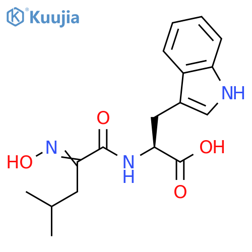 L-Tryptophan, N-[2-(hydroxyimino)-4-methyl-1-oxopentyl]- structure