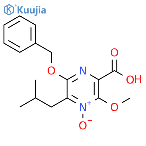 Pyrazinecarboxylic acid,3-methoxy-5-(2-methylpropyl)-6-(phenylmethoxy)-, 4-oxide structure