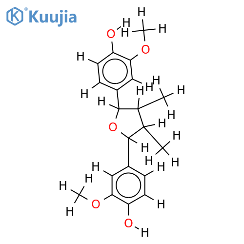 7alpha,7'alpha,8beta,8'beta-4,4'-dihydroxy-3,3'-dimethoxy-7,4'-epoxylignane structure