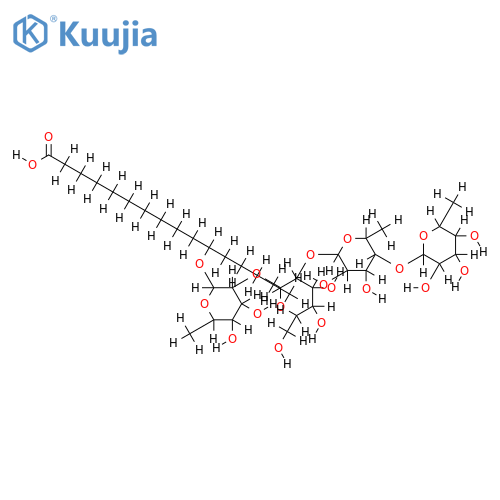 (11S)-hydroxy-hexadecanoic acid 11-O-beta-D-quinovopyranosyl-(1->4)-O-alpha-L-rhamnopyranosyl-(1->2)-O-beta-D-glucopyranosyl-(1->2)-beta-D-quinovopyranoside structure