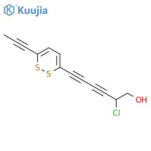 2-Chloro-6-[6-(1-Propynyl)-1,2-dithiin-3-yl]-3,5-hexadiyn-1-ol structure