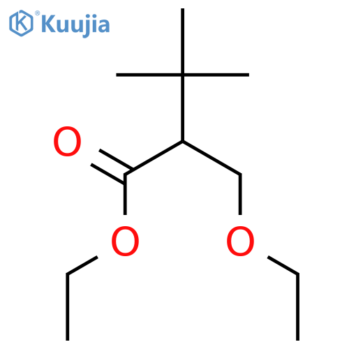 Butanoic acid, 2-(ethoxymethyl)-3,3-dimethyl-, ethyl ester structure