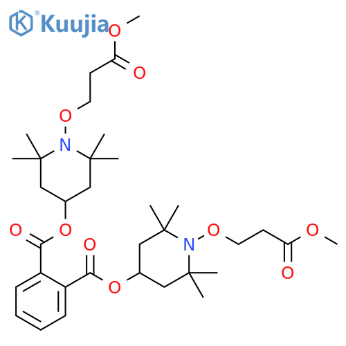 1,2-Benzenedicarboxylic acid,bis[1-(3-methoxy-3-oxopropoxy)-2,2,6,6-tetramethyl-4-piperidinyl] ester structure