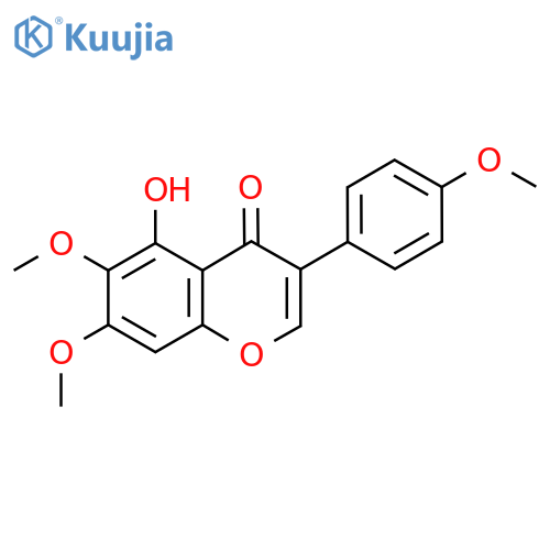 5-Hydroxy-6,7,4'-trimethoxyisoflavone structure
