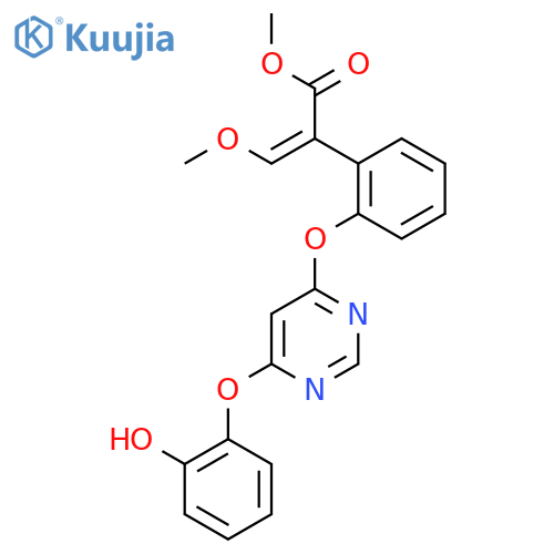 (E)-Methyl 2-(2-((6-(2-hydroxyphenoxy)pyrimidin-4-yl)oxy)phenyl)-3-methoxyacrylate structure