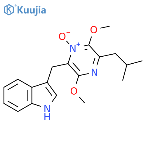 1H-Indole,3-[[3,6-dimethoxy-5-(2-methylpropyl)-1-oxidopyrazinyl]methyl]- structure