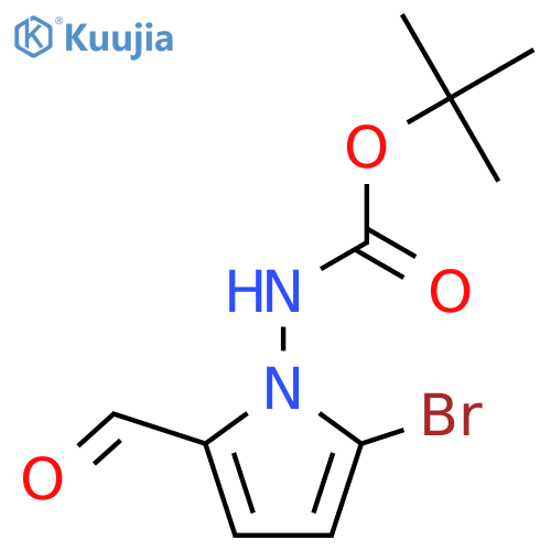 Tert-butyl (2-bromo-5-formyl-1H-pyrrol-1-YL)carbamate structure
