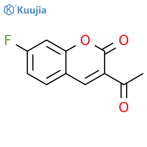 3-Acetyl-7-fluorochromen-2-one structure