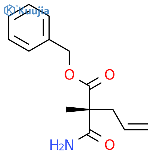 R-(-)-benzyl 2-carbamyl-2-methylpent-4-enoate structure