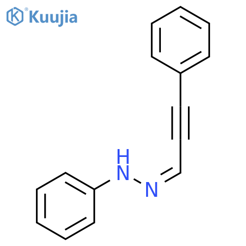 2-Propynal, 3-phenyl-, 2-phenylhydrazone, (1Z)- structure