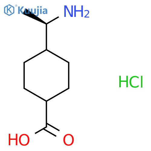 Trans-4-((R)-1-aminoethyl)cyclohexane-1-carboxylic acid hydrochloride structure