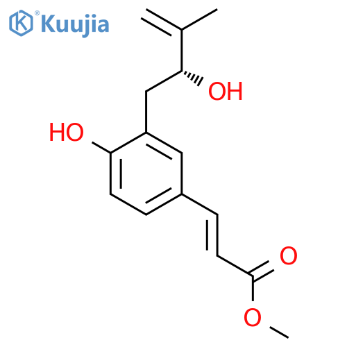 Methyl (E)-3-[4-hydroxy-3-[(2R)-2-hydroxy-3-methylbut-3-enyl]phenyl]prop-2-enoate structure